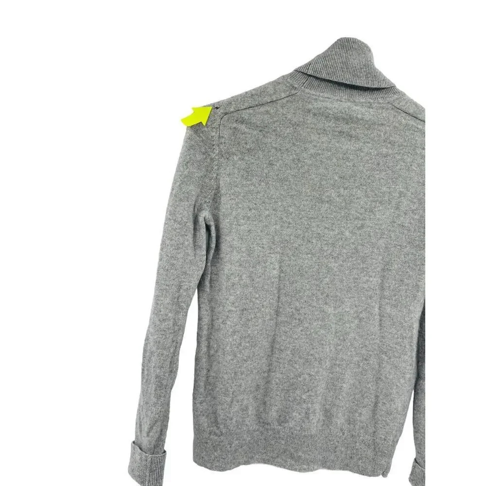 EVERLANE Cashmere Turtleneck Sweater Heather Gray Long Sleeve Pullover Size S - Picture 5 of 11